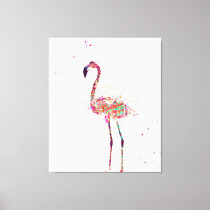 Farbenfrohe Flamingo Prinz Lover Leinwanddruck
