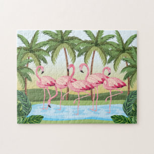 Farbenfrohe Flamingos Puzzle