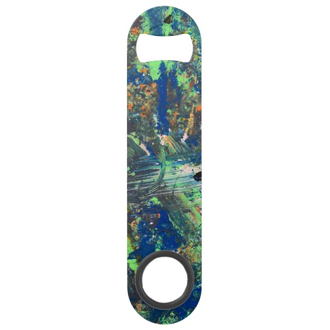 Farbenfrohe Flaschenöffner aus Edelstahl (Vorderseite)