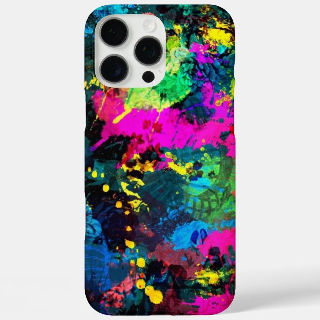 Farbenfrohe Fleckenkunst Case-Mate iPhone Hülle (Rückseite)