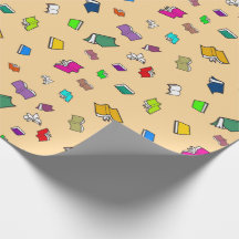 Farbenfrohe Fliegenbücher - Wrapping Paper