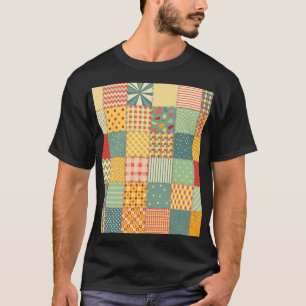 Farbenfrohe Fliesen: abstrakte nahtlose Ornamente. T-Shirt