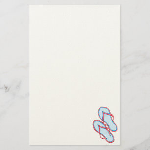 Farbenfrohe Flip Flops 3 Stationery Briefpapier