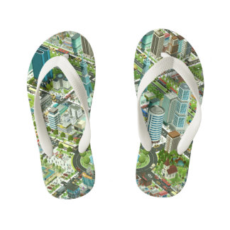 Farbenfrohe Flip Flops zum Strand oder bleibe Zuha