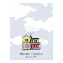 Farbenfrohe Floating Zuhause Fingerprint Gästebuch