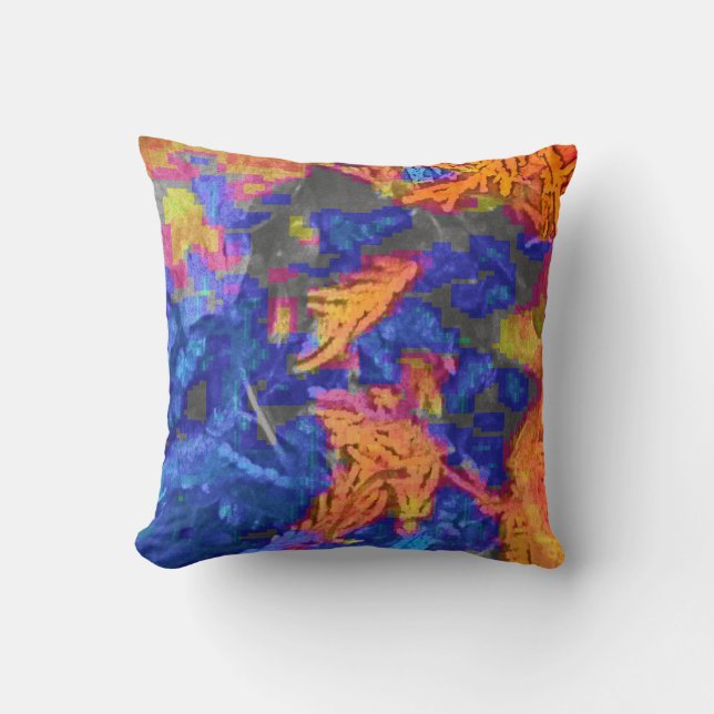 Farbenfrohe Flora Kissen (Vorderseite)