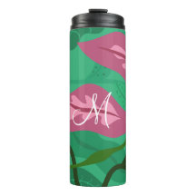 Farbenfrohe Flora und Foliage Deep Fuchsia auf Grü