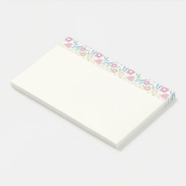 Farbenfrohe Floral Notes Design Post-it Klebezettel