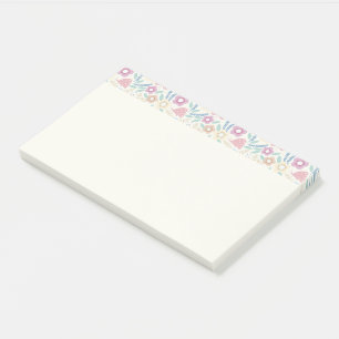 Farbenfrohe Floral Notes Design Post-it Klebezettel