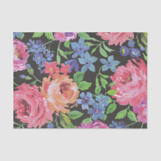 Farbenfrohe florale Collage von Blume Peony Seidenpapier