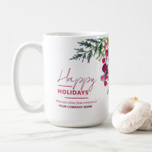 Farbenfrohe florale Corporate Holiday Card