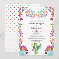 Farbenfrohe florale Fiesta Engagement Party