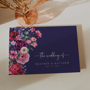 Farbenfrohe Florale Hochzeit Gästebuch