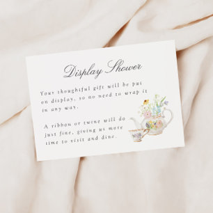 Farbenfrohe Florale Hochzeits-Teeparty Begleitkarte