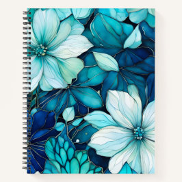 Farbenfrohe florale Ink Art Spirituosen Notebook Notizbuch