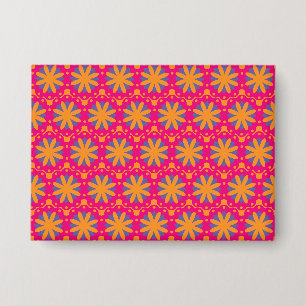 farbenfrohe florale Kreisformen Button