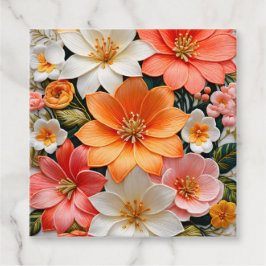 Farbenfrohe florale Needlepoint Art-Geschenk-Tags Geschenkanhänger