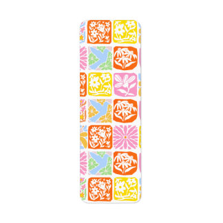Farbenfrohe florale Tile Botanische Folk Whimsical