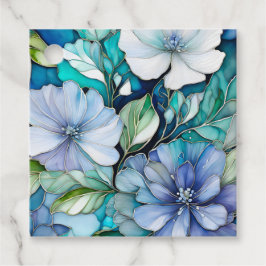 Farbenfrohe florale Tinte Art Geschenk Tags Geschenkanhänger