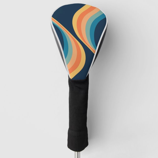 Farbenfrohe Flügel im Retrostil Golf Headcover (Vorderseite)