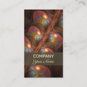 Farbenfrohe fluoreszierende Abstrakte braune Frakt Visitenkarte