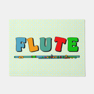 Farbenfrohe Flute Fußmatte