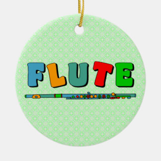Farbenfrohe Flute Keramik Ornament