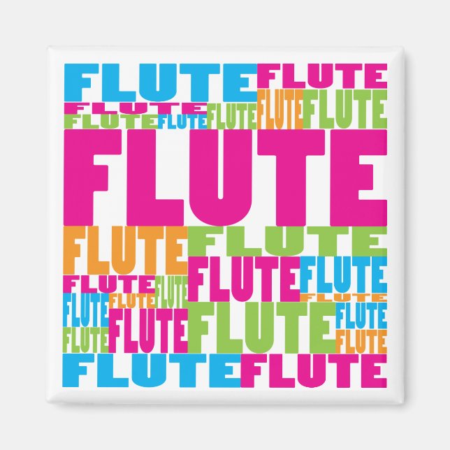 Farbenfrohe Flute Magnet (Vorne)