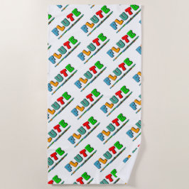 Farbenfrohe Flute Strandtuch