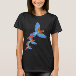Farbenfrohe Flying Macaws T-Shirt