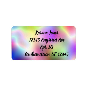 Farbenfrohe Folie Adressaufkleber