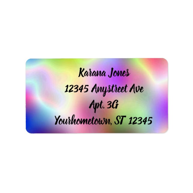 Farbenfrohe Folie Adressaufkleber (Vorne)