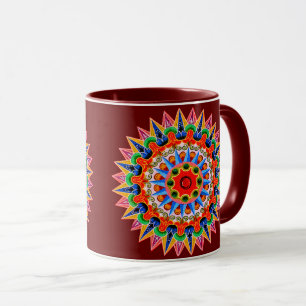 Farbenfrohe Folklore-Design-Tasse Tasse