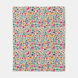 Farbenfrohe Folkloregruppen \ Vögel Fleecedecke