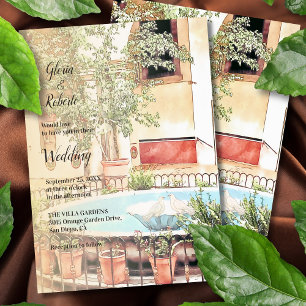 Farbenfrohe Fontäne & Love Birds mexikanische Hoch Einladung