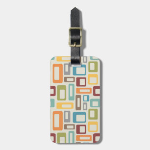 Farbenfrohe Formen im Mid-Century-Stil Gepäckanhänger