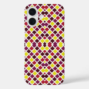Farbenfrohe Formen Muster Design iPhone 16 Hülle