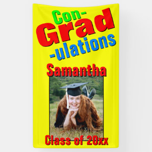 Farbenfrohe Foto Herzlichen Glückwunsch Graduation Banner