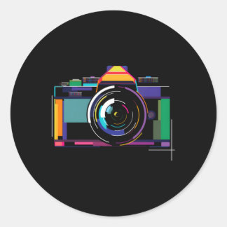 Farbenfrohe Fotografie Runder Aufkleber