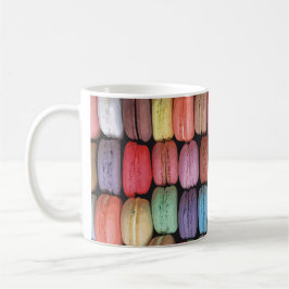 Farbenfrohe französische Macaron-Muster Kaffeetasse