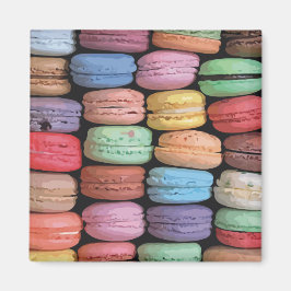 Farbenfrohe französische Macaron-Muster Magnet