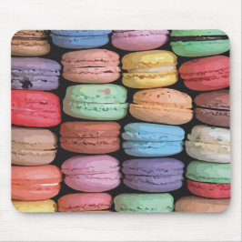 Farbenfrohe französische Macaron-Muster Mousepad