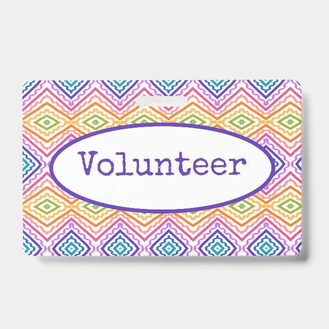 Farbenfrohe Freiwillige Ausweis (Vorderseite)