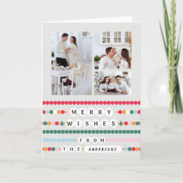 Farbenfrohe Freundschaft Bracelet Merry wünscht fr Feiertagskarte