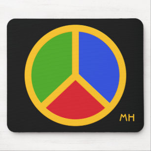 Farbenfrohe Friedenssignatur, benutzerdefiniertes Mousepad