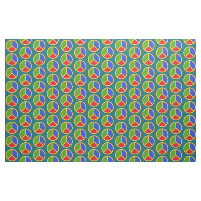 Farbenfrohe, friedliche Unterschrift Stoff (Yard (91,4 cm))