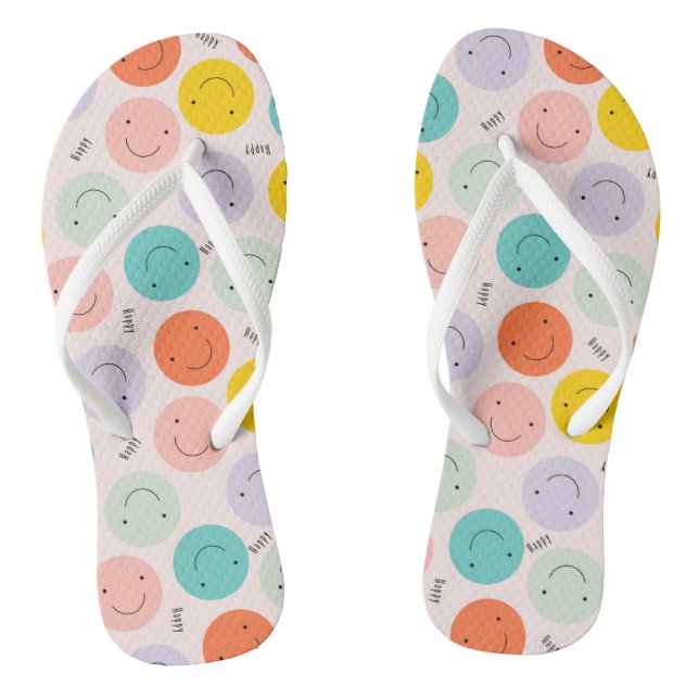 Farbenfrohe, fröhliche Gesichtspflege Flip Flops (Fußbett)