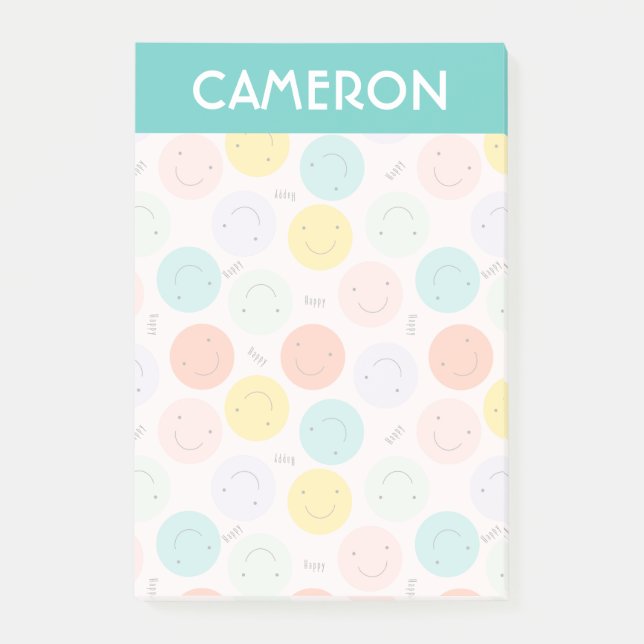 Farbenfrohe, fröhliche Gesichtspflege Post-it Klebezettel (Vorderseite)