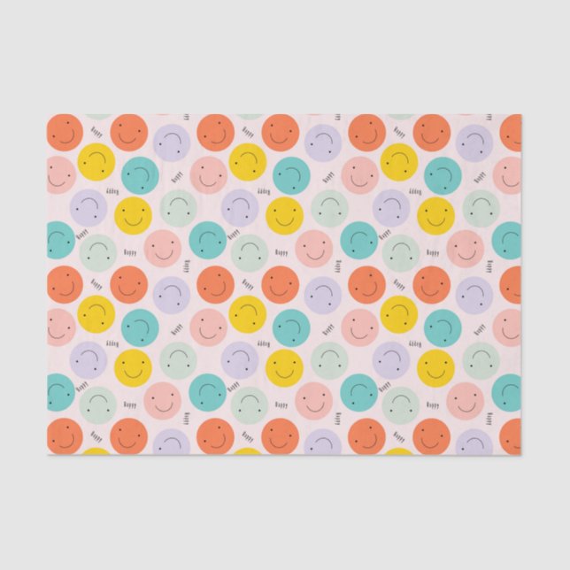 Farbenfrohe, fröhliche Gesichtspflege Seidenpapier (Vorderseite)