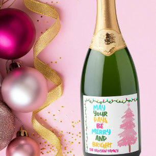 Farbenfrohe Fröhliche Helle Rosa Weihnachtsfeier B